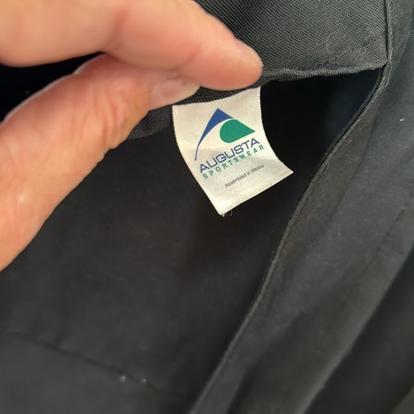 Augusta V neck apron USA patch stitching black vintage - Picture 6 of 7